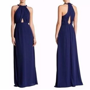Dee Elly Maxi halter dress Navy